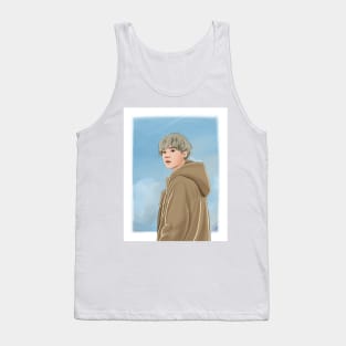 Min Yoongi Seaside Digital Drawing Tank Top